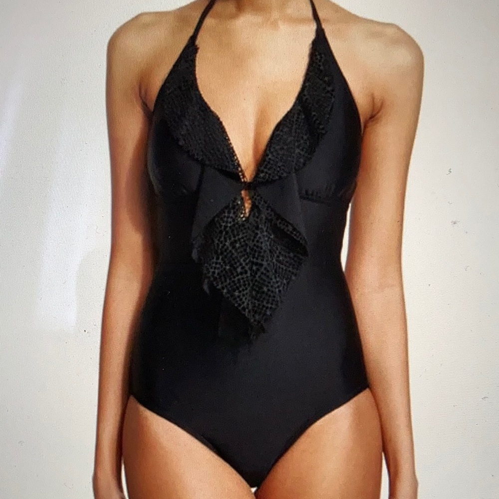 Ella Moss sz M black one piece- altered